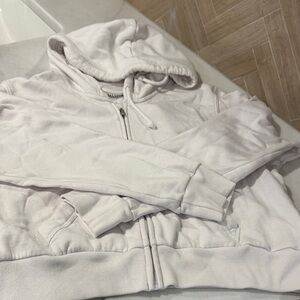 Hollister women's Zip Up White hoodie